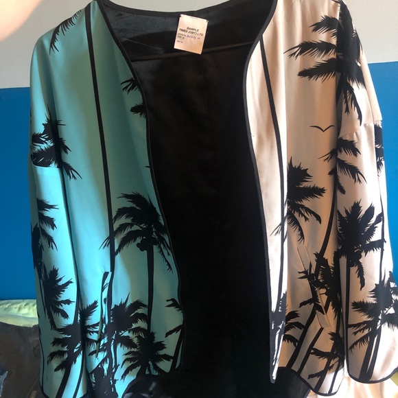 Muse Palm Print Drape Jacket Size 6 NEW - Picture 2 of 10